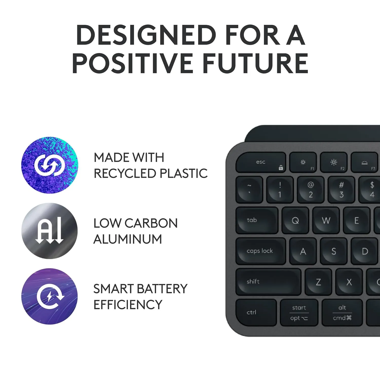 Logitech Wireless Keyboard Mouse Combo MX Keys S view 3